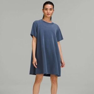Lululemon all yours t-shirt dress *softstreme size:4 color: mineral blue